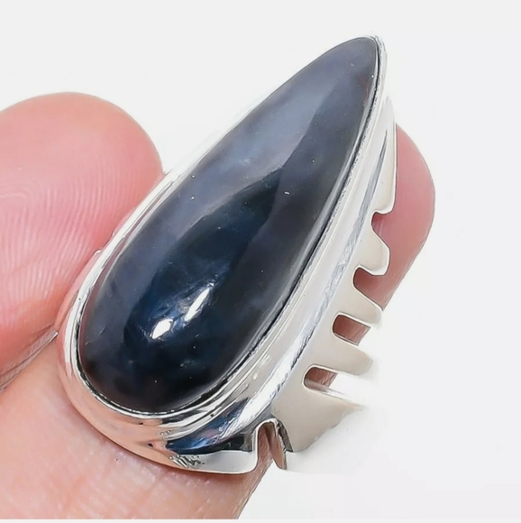New Men's Iolite Sunstone Silver Statement Ring. - Picture 2 of 16